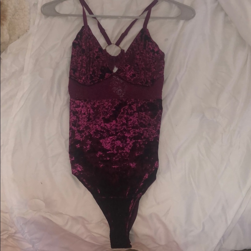 Burgundy bodysuit